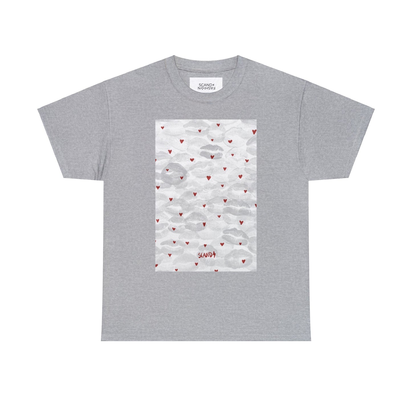 RED HEARTS KISSES shirt