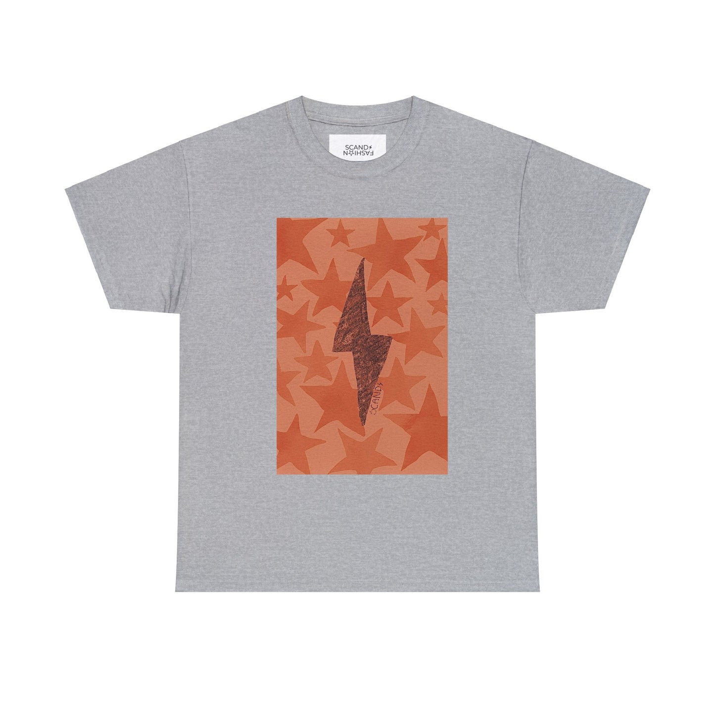 ORANGE LIGHTNING STARS shirt