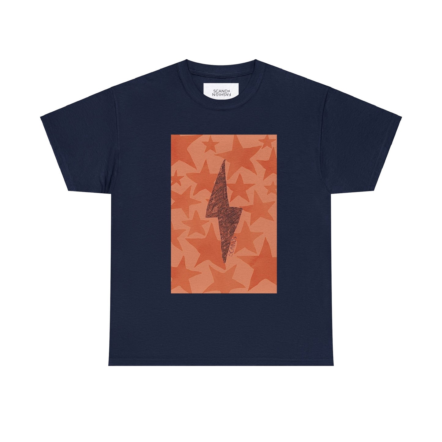 ORANGE LIGHTNING STARS shirt