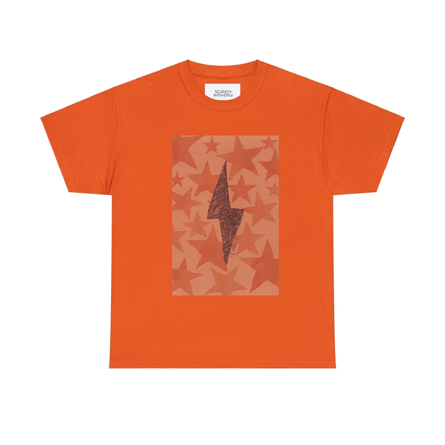 ORANGE LIGHTNING STARS shirt