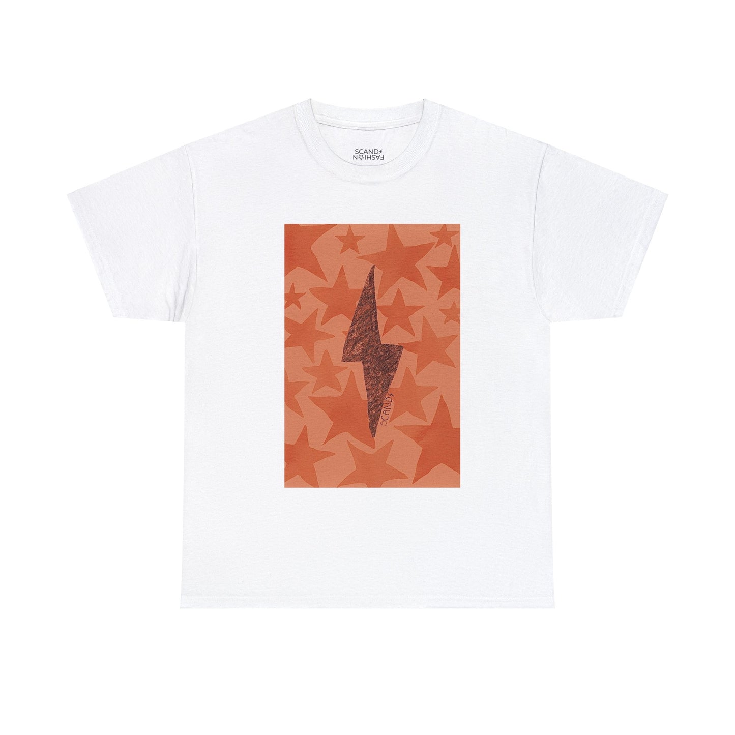 ORANGE LIGHTNING STARS shirt