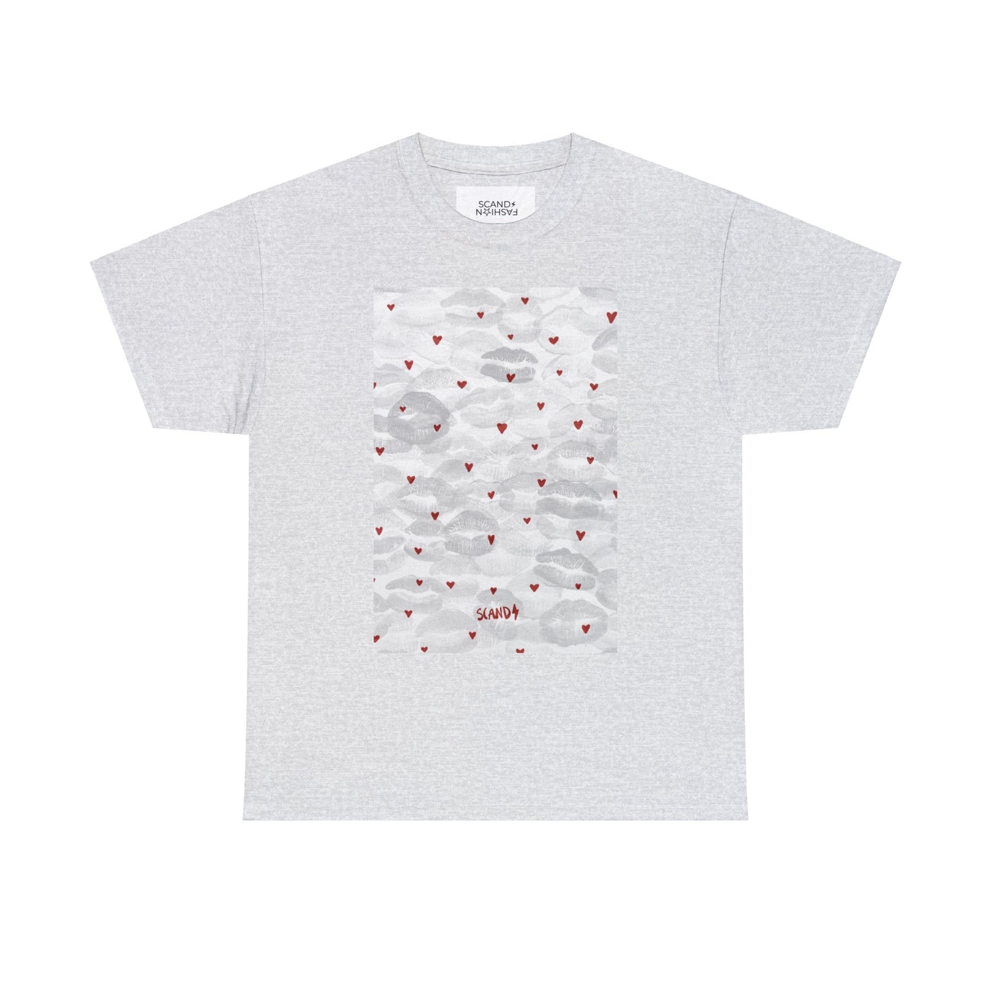 RED HEARTS KISSES shirt