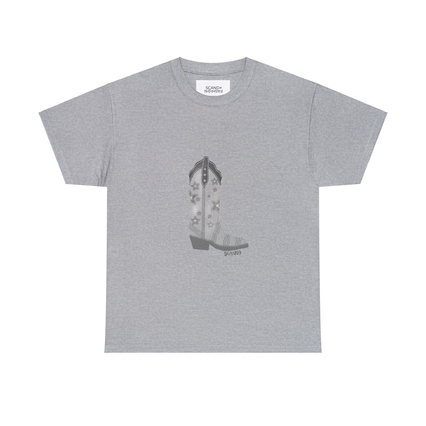 GREY COWBOY BOOT shirt